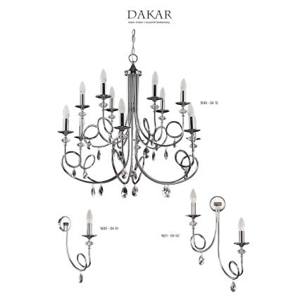 Jupiter 1600 - DK K1 CH - Настенный светильник DAKAR E14/40W