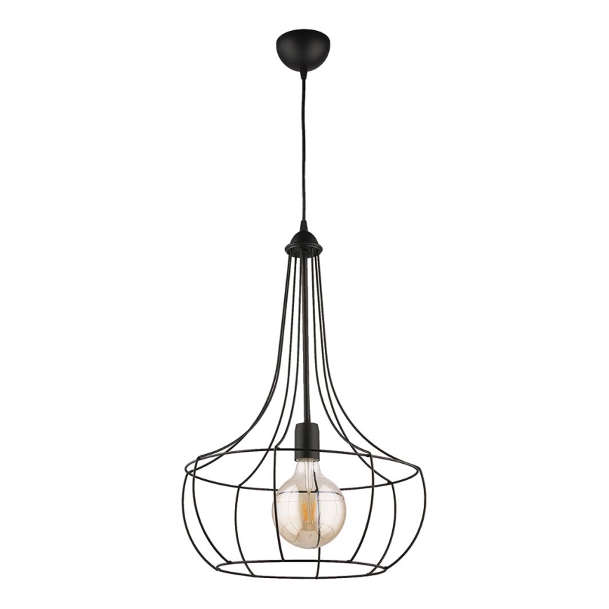 Jupiter 1653 - Подвесная люстра FOX 1xE27/60W/230V черная