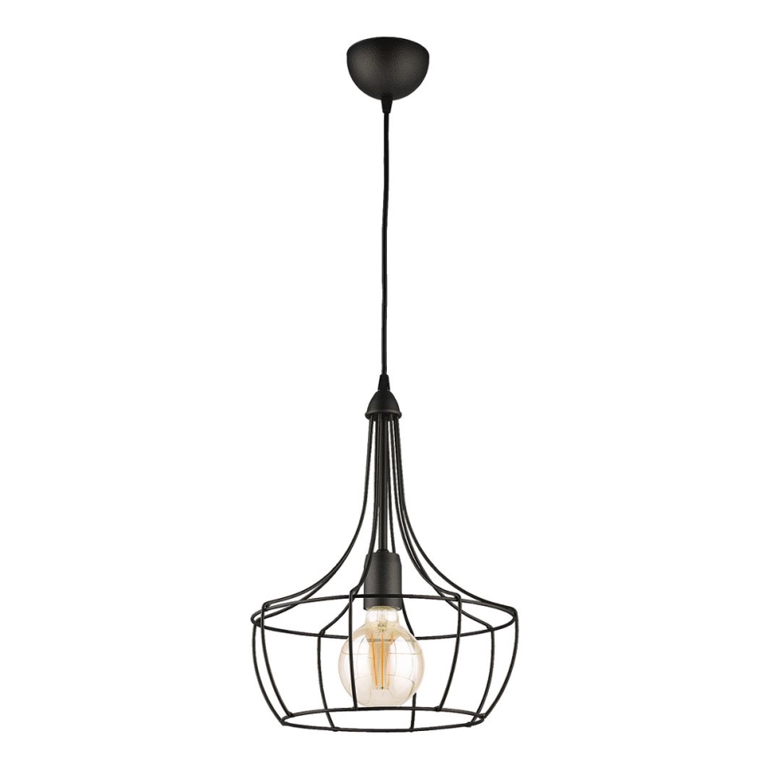 Jupiter 1654 - Подвесная люстра FOX 1xE27/60W/230V черная