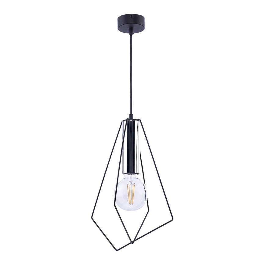 Jupiter 1661 - Подвесная люстра KAIR 1xE27/60W/230V черный/блестящий хром