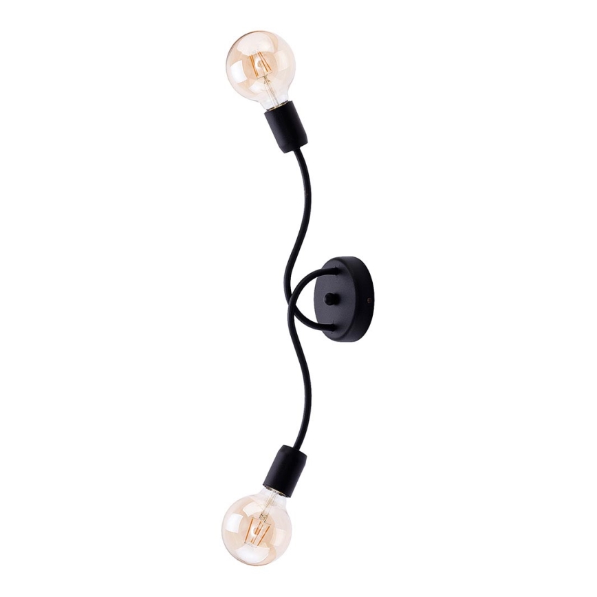 Jupiter 1672 - Настенный светильник LUCE 2xE27/60W/230V черный