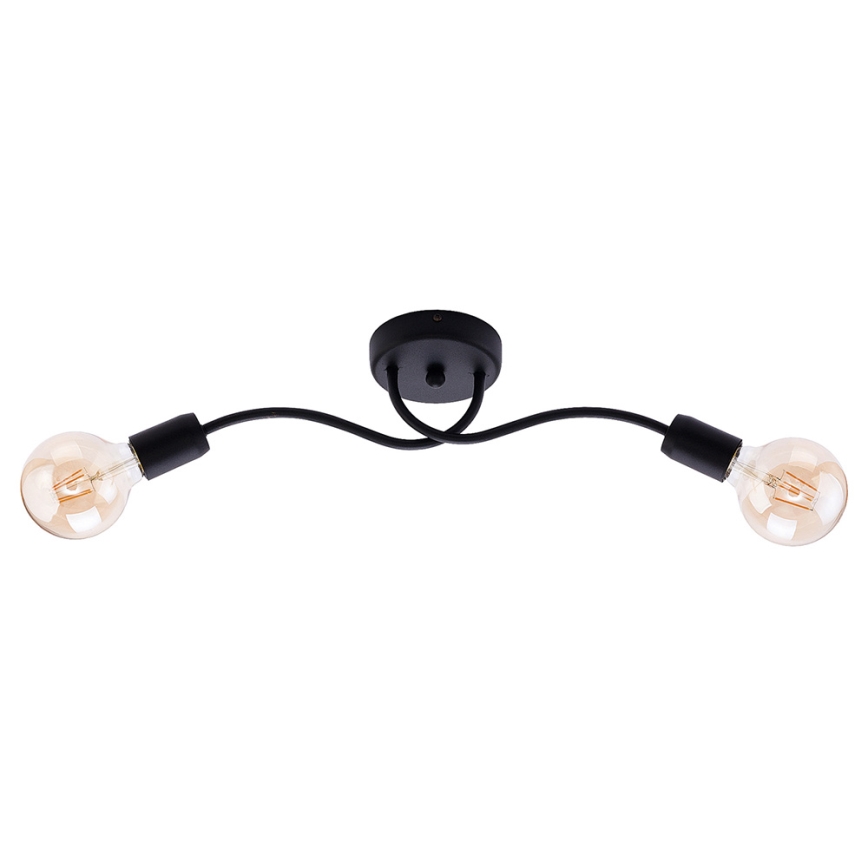 Jupiter 1672 - Настенный светильник LUCE 2xE27/60W/230V черный