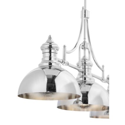 Jupiter 1789 - PT3 - Люстра на штанге PLATINO 3xE27/60W/230V серебристая