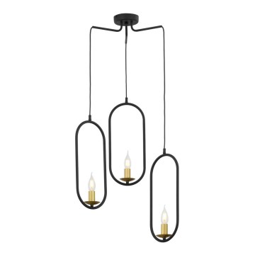 Jupiter 1810 - PI3 E14 - Люстра на тросе PONTI 3xE14/40W/230V черная