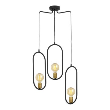 Jupiter 1818 - PI3 E27 - Люстра на тросе PONTI 3xE14/40W/230V черная