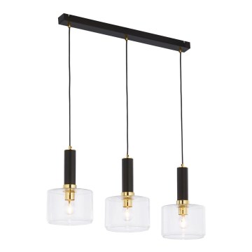 Jupiter 1848 - VA3 - Підвісна люстра VANES 3xE27/60W/230V латунь/чорний