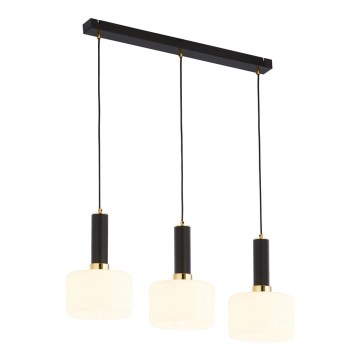 Jupiter 1854 - VA3 - Підвісна люстра VANES 3xE27/60W/230V золотий/чорний