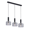 Jupiter 1860 - VA3 - Підвісна люстра VANES 3xE27/60W/230V срібний/чорний