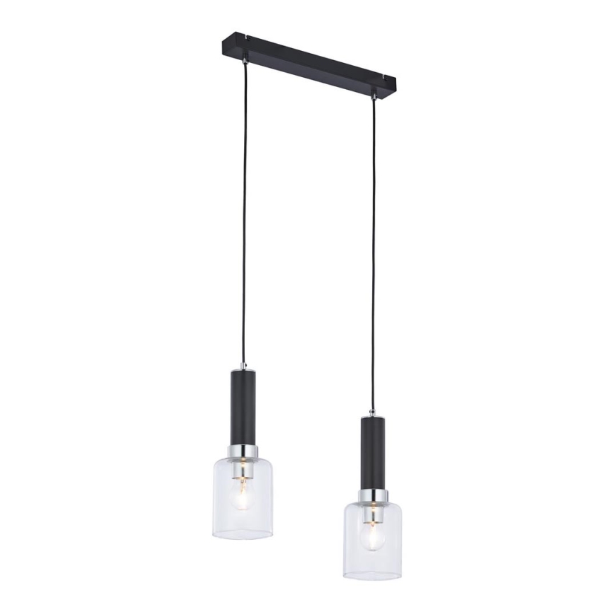 Jupiter 1868 - TU2 - Підвісна люстра TULUZA 2xE27/60W/230V срібний