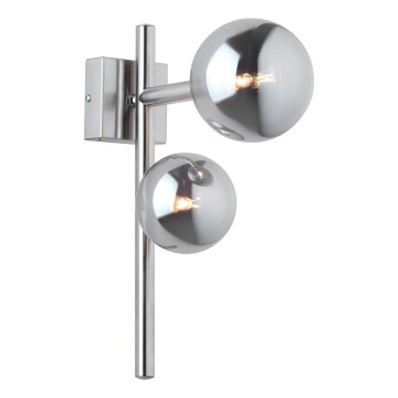 Jupiter 1903 - Настінний світильник NEPTUN 2xG9/14W/230V матовий хром/димчасто-сірий