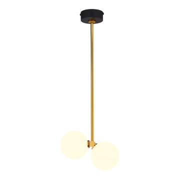 Jupiter 1919 - Люстра на штанге LUNA 2xG9/40W/230V латунь/черная