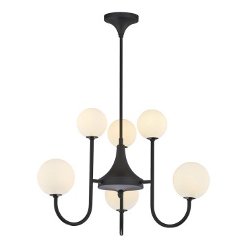 Jupiter 1947 - Люстра на штанзі SELEN 6xG9/40W/230V чорний