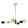 Jupiter 1966 - Люстра на штанзі MOKA 3xGU10/10W/230V + 3xG9/10W/230V золотий/чорний/бежевий