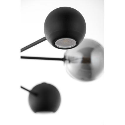 Jupiter 1974 - Люстра на штанге MOKA 3xGU10/10W/230V + 3xG9/10W/230V черный/блестящий хром