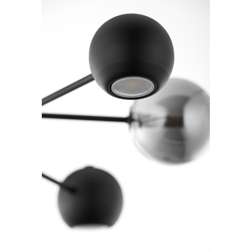 Jupiter 1974 - Люстра на штанге MOKA 3xGU10/10W/230V + 3xG9/10W/230V черный/блестящий хром