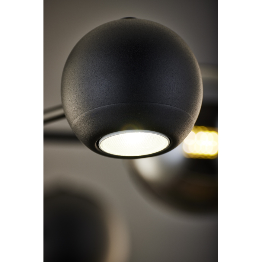 Jupiter 1974 - Люстра на штанге MOKA 3xGU10/10W/230V + 3xG9/10W/230V черный/блестящий хром