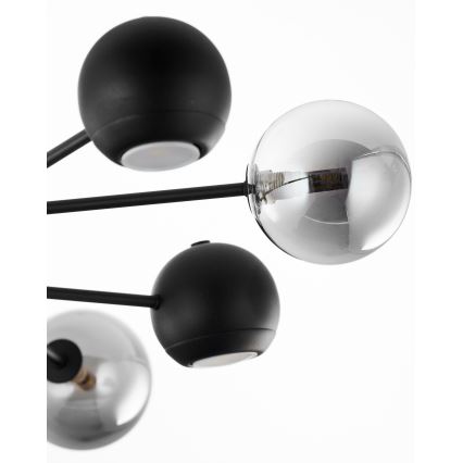 Jupiter 1975 - Люстра на штанзі MOKA 4xGU10/10W/230V + 4xG9/10W/230V чорний/глянцевий хром