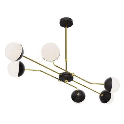 Jupiter 1981 - Люстра на штанге TRENTO 6xG9/10W/230V черный/золотистый