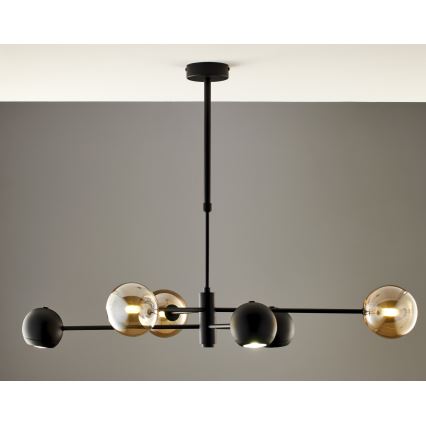 Jupiter 1993 - Люстра на штанзі MOKA 3xGU10/10W/230V + 3xG9/10W/230V чорний/бежевий