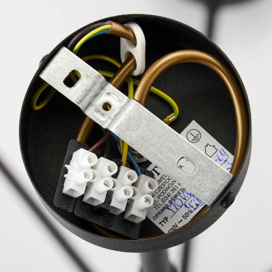 Jupiter 1994 - Люстра на штанзі MOKA 4xGU10/10W/230V + 4xG9/10W/230V чорний/бежевий