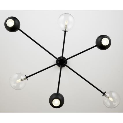 Jupiter 1995 - Люстра на штанге MOKA 3xGU10/10W/230V + 3xG9/10W/230V черный/прозрачный