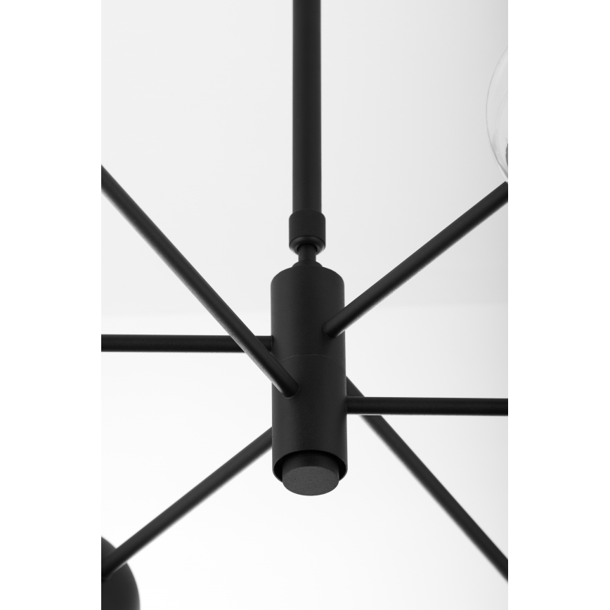 Jupiter 1995 - Люстра на штанге MOKA 3xGU10/10W/230V + 3xG9/10W/230V черный/прозрачный