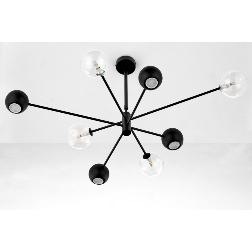 Jupiter 1996 - Люстра на штанге MOKA 4xGU10/10W/230V + 4xG9/10W/230V черный/прозрачный