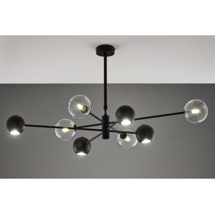 Jupiter 1996 - Люстра на штанге MOKA 4xGU10/10W/230V + 4xG9/10W/230V черный/прозрачный