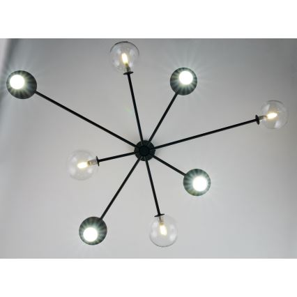 Jupiter 1996 - Люстра на штанге MOKA 4xGU10/10W/230V + 4xG9/10W/230V черный/прозрачный