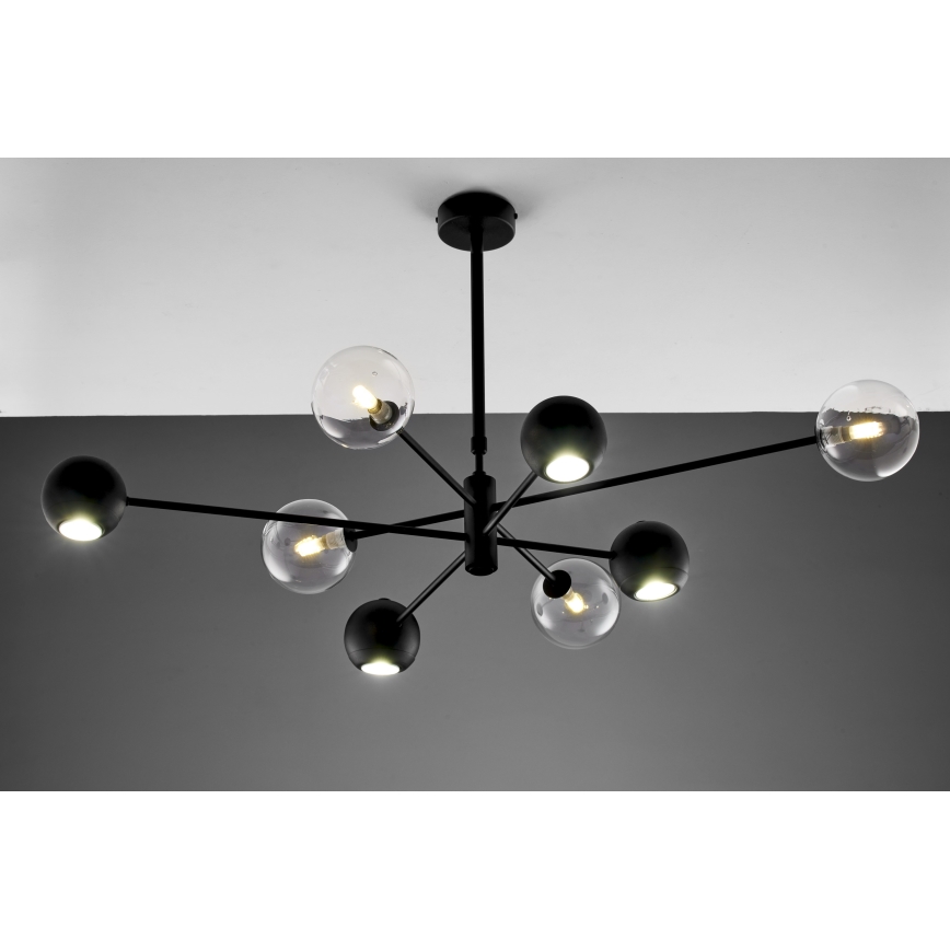 Jupiter 1996 - Люстра на штанге MOKA 4xGU10/10W/230V + 4xG9/10W/230V черный/прозрачный