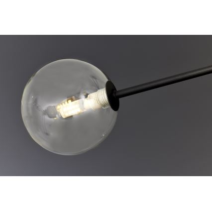 Jupiter 1996 - Люстра на штанге MOKA 4xGU10/10W/230V + 4xG9/10W/230V черный/прозрачный