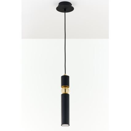 Jupiter 2003 - Підвісна люстра ALAS 1xGU10/10W/230V чорний/золотий