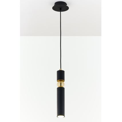 Jupiter 2003 - Подвесная люстра ALAS 1xGU10/10W/230V черный/золотистый