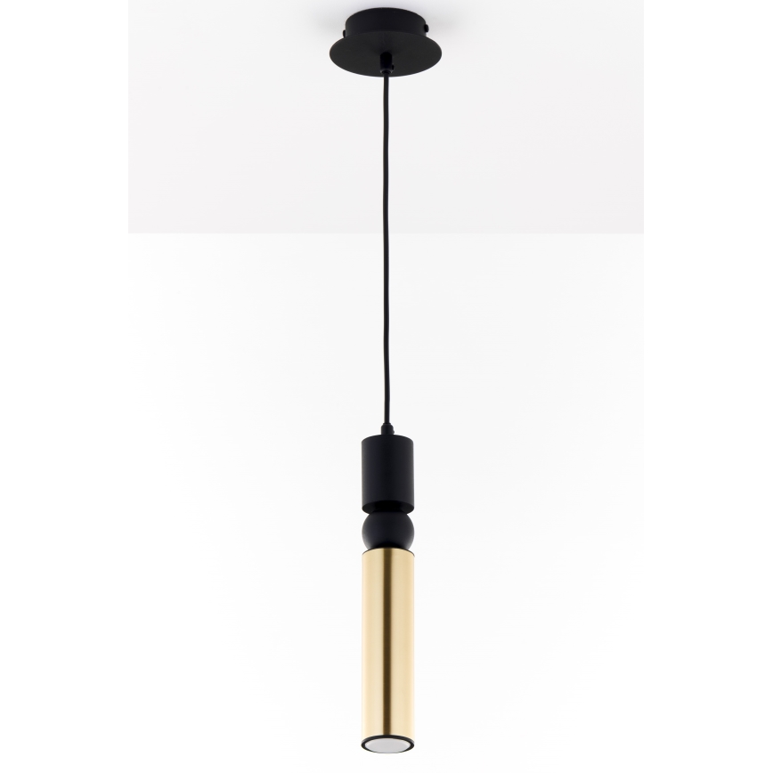 Jupiter 2006 - Подвесная люстра ALAS 1xGU10/10W/230V золотистый/черный