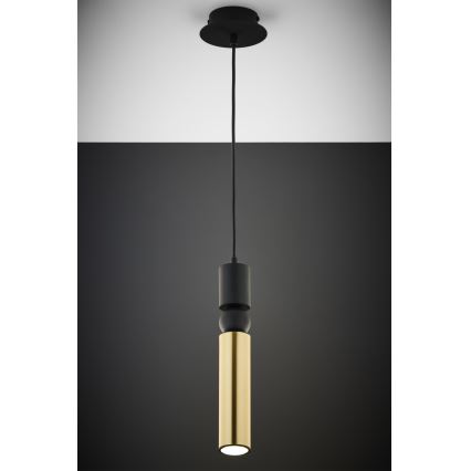 Jupiter 2006 - Подвесная люстра ALAS 1xGU10/10W/230V золотистый/черный