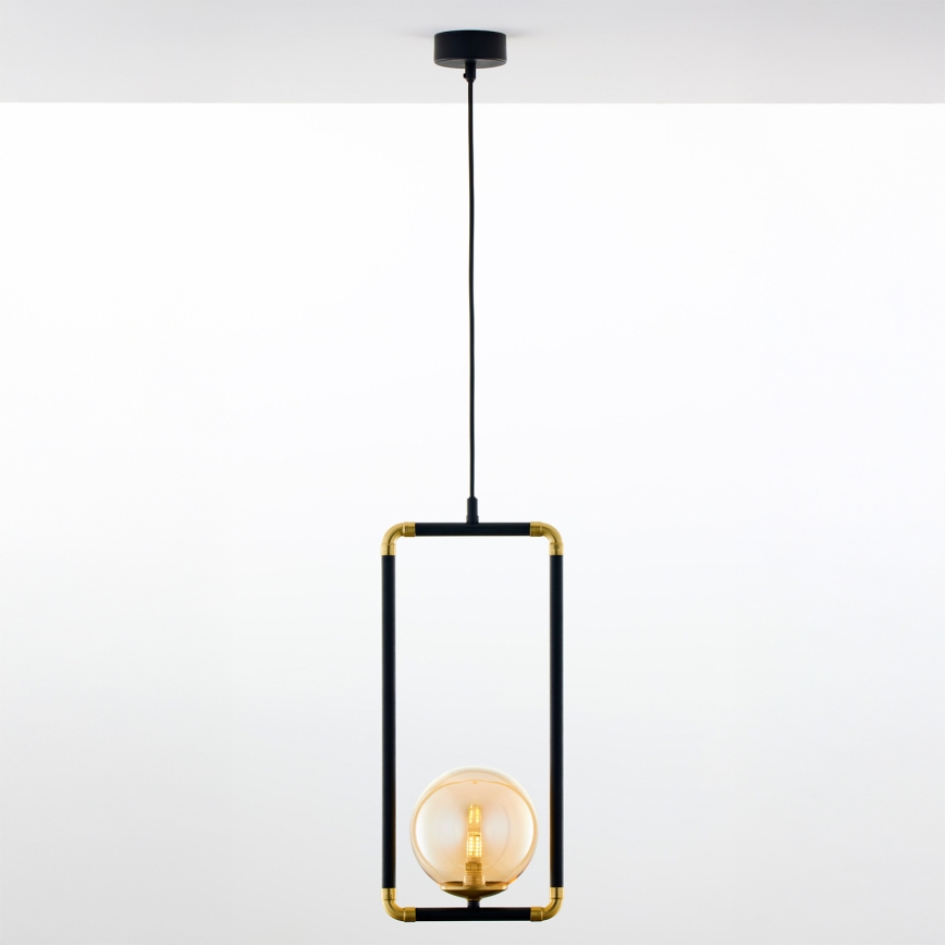 Jupiter 2024 - Подвесная люстра ZAFRA 1xG9/10W/230V черный/золотистый/бежевый