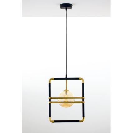 Jupiter 2025 - Підвісна люстра FIORI 1xG9/10W/230V чорний/золотий/бежевий