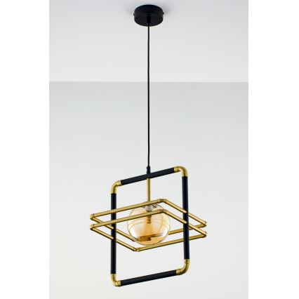 Jupiter 2025 - Підвісна люстра FIORI 1xG9/10W/230V чорний/золотий/бежевий