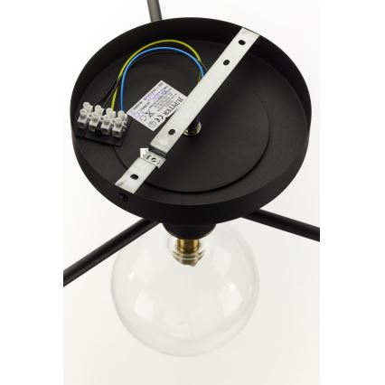 Jupiter 2034 - Припотолочная люстра FIGARO 4xG9/10W/230V черный/золотистый/бежевый/прозрачный