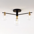 Jupiter 2034 - Пристельова люстра FIGARO 4xG9/10W/230V чорний/золотий/бежевий/прозорий
