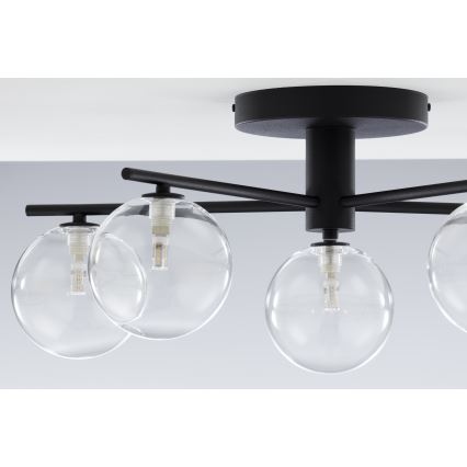 Jupiter 2046 - Припотолочная люстра PRATO 5xG9/10W/230V черный/прозрачный