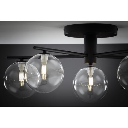 Jupiter 2046 - Припотолочная люстра PRATO 5xG9/10W/230V черный/прозрачный
