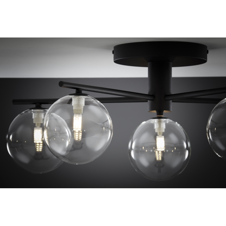Jupiter 2046 - Пристельова люстра PRATO 5xG9/10W/230V чорний/прозорий