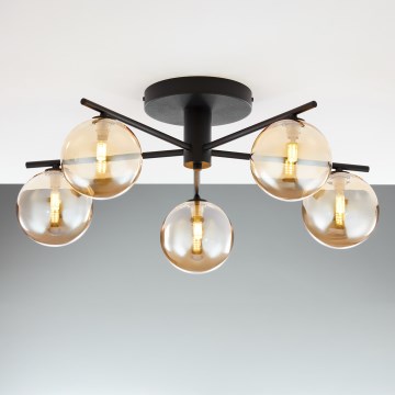 Jupiter 2047 - Припотолочная люстра PRATO 5xG9/10W/230V черный/бежевый
