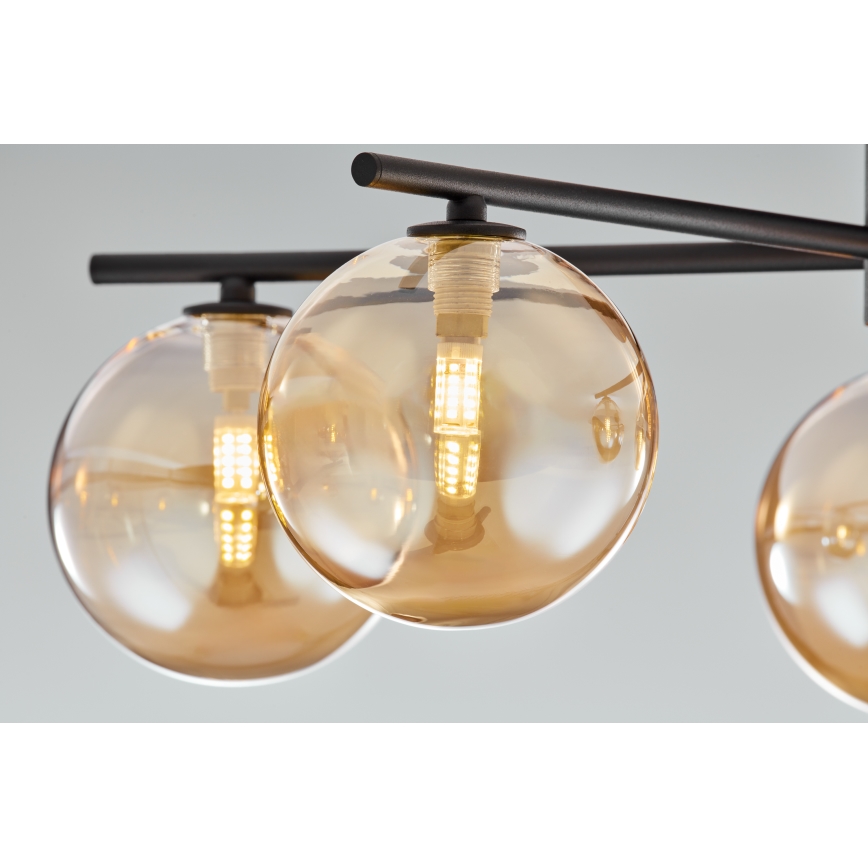 Jupiter 2047 - Припотолочная люстра PRATO 5xG9/10W/230V черный/бежевый