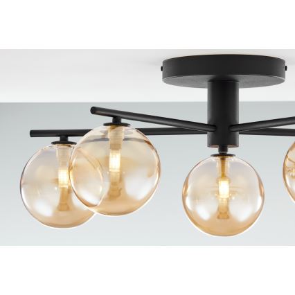 Jupiter 2047 - Припотолочная люстра PRATO 5xG9/10W/230V черный/бежевый