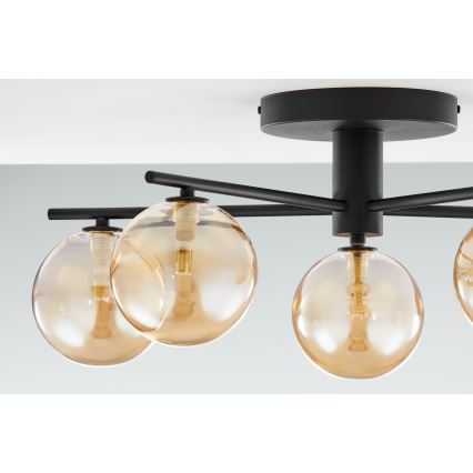 Jupiter 2047 - Припотолочная люстра PRATO 5xG9/10W/230V черный/бежевый