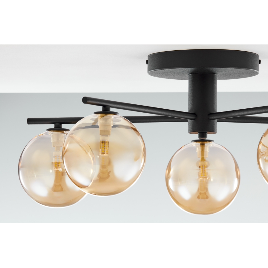 Jupiter 2047 - Припотолочная люстра PRATO 5xG9/10W/230V черный/бежевый