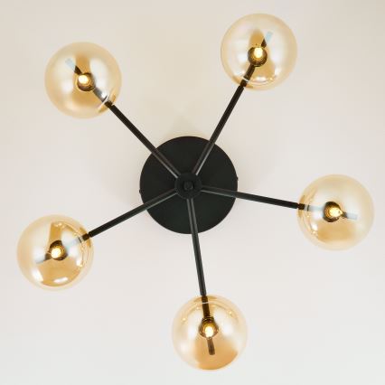 Jupiter 2047 - Припотолочная люстра PRATO 5xG9/10W/230V черный/бежевый