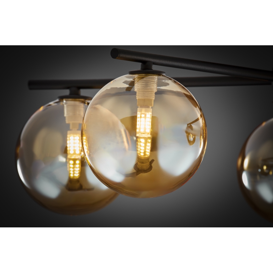 Jupiter 2047 - Пристельова люстра PRATO 5xG9/10W/230V чорний/бежевий